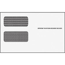 1099 Double Window Envelope, Commercial Flap, Gummed Closure, 5.63 X 9, White, 24/pack