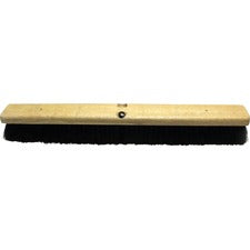 Genuine Joe Hardwood Block Tampico Broom - 2.75" Tampico Fiber Bristle - 24" Overall Length - 12 / Carton