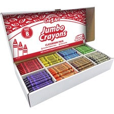 Jumbo Crayons, 8 Assorted Colors, 400/pack