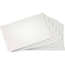 Paper Insertable Dividers, 8-tab, 11 X 17, White, Clear Tabs, 1 Set