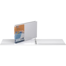 Quickfit Ledger D-ring View Binder, 3 Rings, 1" Capacity, 11 X 17, White