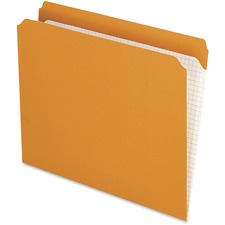 Double-ply Reinforced Top Tab Colored File Folders, Straight Tabs, Letter Size, 0.75" Expansion, Orange, 100/box