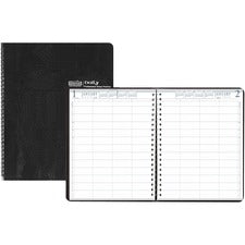Four-person Group Practice Daily Appointment Book, 11 X 8.5, Black Cover, 12-month (jan To Dec): 2023