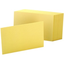Unruled Index Cards, 4 X 6, Canary, 100/pack