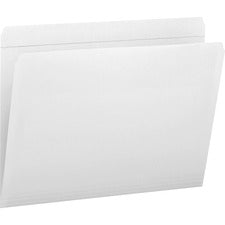 Reinforced Top Tab Colored File Folders, Straight Tabs, Letter Size, 0.75" Expansion, White, 100/box