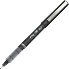 Pilot Precise V7 Premium Rolling Ball Pens - Fine Pen Point - 0.7 mm Pen Point Size - Black - Clear Barrel - 1 Dozen