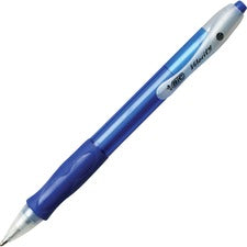 Velocity Easy Glide Ballpoint Pen, Retractable, Medium 1 Mm, Blue Ink, Translucent Blue Barrel, Dozen