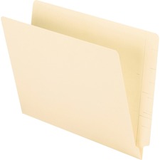 Manila End Tab Folders, 9.5" High Front, Straight 2-ply Tabs, Letter Size, Manila, 100/box