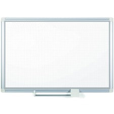 MasterVision Dry-erase Magnetic Planning Board - Pure White, Aluminum - Porcelain - 48" Height x 72" Width - Magnetic, Accessory Tray, Dry Erase Surface - 1 Each