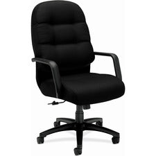 Pillow-soft 2090 Series Executive High-back Swivel/tilt Chair, Supports Up To 300 Lb, 17" To 21" Seat Height, Black