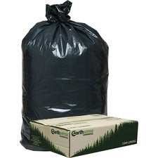 Linear Low Density Large Trash And Yard Bags, 33 Gal, 0.9 Mil, 32.5" X 40", Black, 80/carton