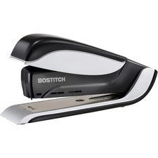 Spring-powered Premium Desktop Stapler, 25-sheet Capacity, Black/silver