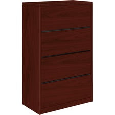 10500 Series Lateral File, 4 Legal/letter-size File Drawers, Mahogany, 36" X 20" X 59.13"