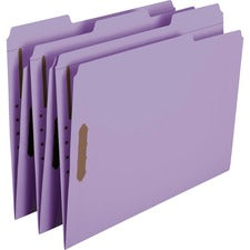 Top Tab Colored Fastener Folders, 0.75" Expansion, 2 Fasteners, Letter Size, Lavender Exterior, 50/box