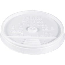 Plastic Lids, Fits 12 Oz To 24 Oz Hot/cold Foam Cups, Sip-thru Lid, White, 100/pack, 10 Packs/carton