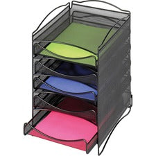 Onyx Stackable Literature Organizer, Five-drawer, 10.25 X 12.75 X 15.25, Black