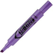 Hi-liter Desk-style Highlighters, Fluorescent Purple Ink, Chisel Tip, Purple/black Barrel, Dozen