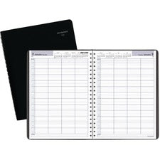 Dayminder Four-person Group Daily Appointment Book, 11 X 8, Black Cover, 12-month (jan To Dec): 2023