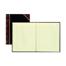 Texthide Eye-ease Record Book, Black/burgundy/gold Cover, 10.38 X 8.38 Sheets, 150 Sheets/book