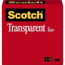 Transparent Tape, 3" Core, 1" X 72 Yds, Transparent