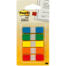 Page Flags In Portable Dispenser, Assorted Primary, 20 Flags/color, 100 Flags/pack