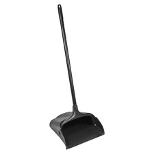 Lobby Pro Upright Dustpan With Wheels, 12.5w X 37h, Polypropylene With Vinyl Coat, Black