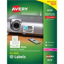 Durable Permanent Id Labels With Trueblock Technology, Laser Printers, 1.25 X 1.75, White, 32/sheet, 50 Sheets/pack