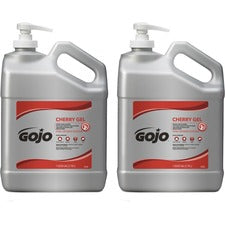 Gojo&reg; Cherry Gel Pumice Hand Cleaner - Cherry Scent - 1 gal (3.8 L) - Pump Bottle Dispenser - Dirt Remover, Grease Remover, Oil Remover - Hand, Skin - Heavy Duty, pH Balanced, Pleasant Scent - 2 / Carton