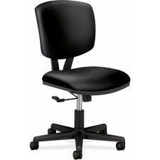 Volt Series Leather Task Chair, Supports Up To 250 Lb, 18" To 22.25" Seat Height, Black
