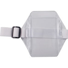 Arm Badge Holders, Vertical, Textured Clear 5" X 5" Holder, 2.5" X 4" Insert, 12/pack