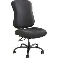 Optimus High Back Big And Tall Chair, Fabric, Supports Up To 400 Lb, 19" To 22" Seat Height, Black