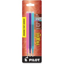 Refill For Pilot Frixion Erasable, Frixion Ball, Frixion Clicker And Frixion Lx Gel Ink Pens, Fine Tip, Assorted Ink, 3/pack