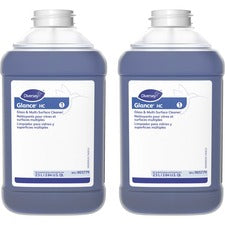 Diversey Glance HC Glass/MultiSurface Cleaner - Concentrate Liquid - 84.5 fl oz (2.6 quart) - Ammonia ScentBottle - 2 / Carton - Blue