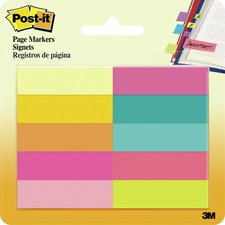 Page Flag Markers, Assorted Bright Colors, 50 Sheets/pad, 10 Pads/pack