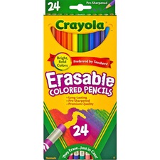 Erasable Color Pencil Set, 3.3 Mm, 2b (#1), Assorted Lead/barrel Colors, 24/pack