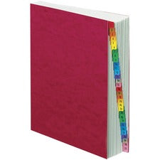 Expanding Desk File, 31 Dividers, Date Index, Letter Size, Red Cover