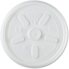 Plastic Lids, Fits 8 Oz To 10 Oz Hot/cold Foam Cups, Vented, White, 100/pack, 10 Packs/carton