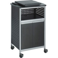 Scoot Multipurpose Mobile Lectern, 28.75 X 22 X 49.75, Black/silver