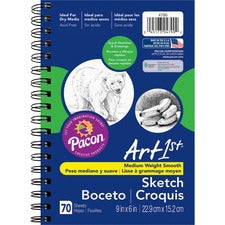Art1st Sketch Diary, 64 Lb Text Paper Stock, Blue Cover, (70) 9 X 6 Sheets