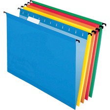 Surehook Hanging Folders, Letter Size, 1/5-cut Tabs, Assorted Colors, 20/box