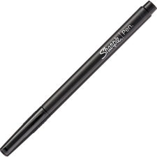 Water-resistant Ink Porous Point Pen, Stick, Fine 0.4 Mm, Black Ink, Black/gray Barrel, Dozen