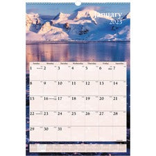 Scenic Monthly Wall Calendar, Scenic Landscape Photography, 15.5 X 22.75, White/multicolor Sheets, 12-month (jan-dec): 2023