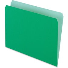 Colored File Folders, Straight Tabs, Letter Size, Green/light Green, 100/box