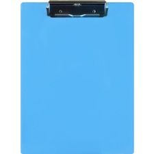 Acrylic Clipboard, 0.5" Clip Capacity, Holds 8.5 X 11 Sheets, Transparent Blue