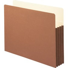 Redrope Drop-front File Pockets With Fully Lined Gussets, 3.5" Expansion, Letter Size, Redrope, 10/box