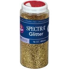 Spectra Glitter, 0.04 Hexagon Crystals, Gold, 16 Oz Shaker-top Jar