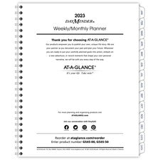 Dayminder Executive Weekly/monthly Refill, 8.75 X 7, White Sheets, 12-month (jan To Dec): 2023
