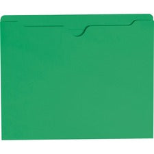 Colored File Jackets With Reinforced Double-ply Tab, Straight Tab, Letter Size, Green, 100/box