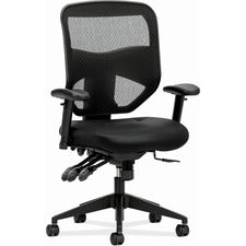 Prominent Mesh High-back Task Chair, Supports Up To 250 Lb, 17" To 21" Seat Height, Black