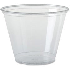 Solo Ultra Clear PET Squat Cold Cups - 9 Fl Oz - 20 / Carton - Clear - Plastic, Polyethylene Terephthalate (PET) - Cold Drink, Frozen Drinks, Iced Coffee, Beer, Smoothie